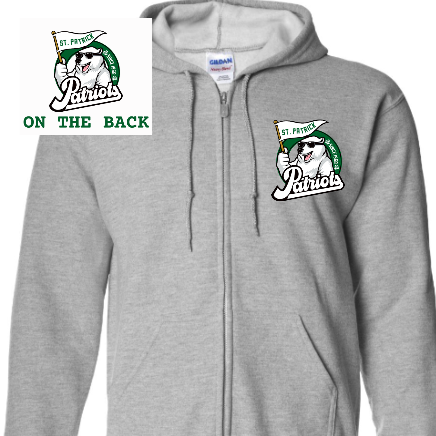 St Patrick's - Zippered Hoodie - Student & Parents