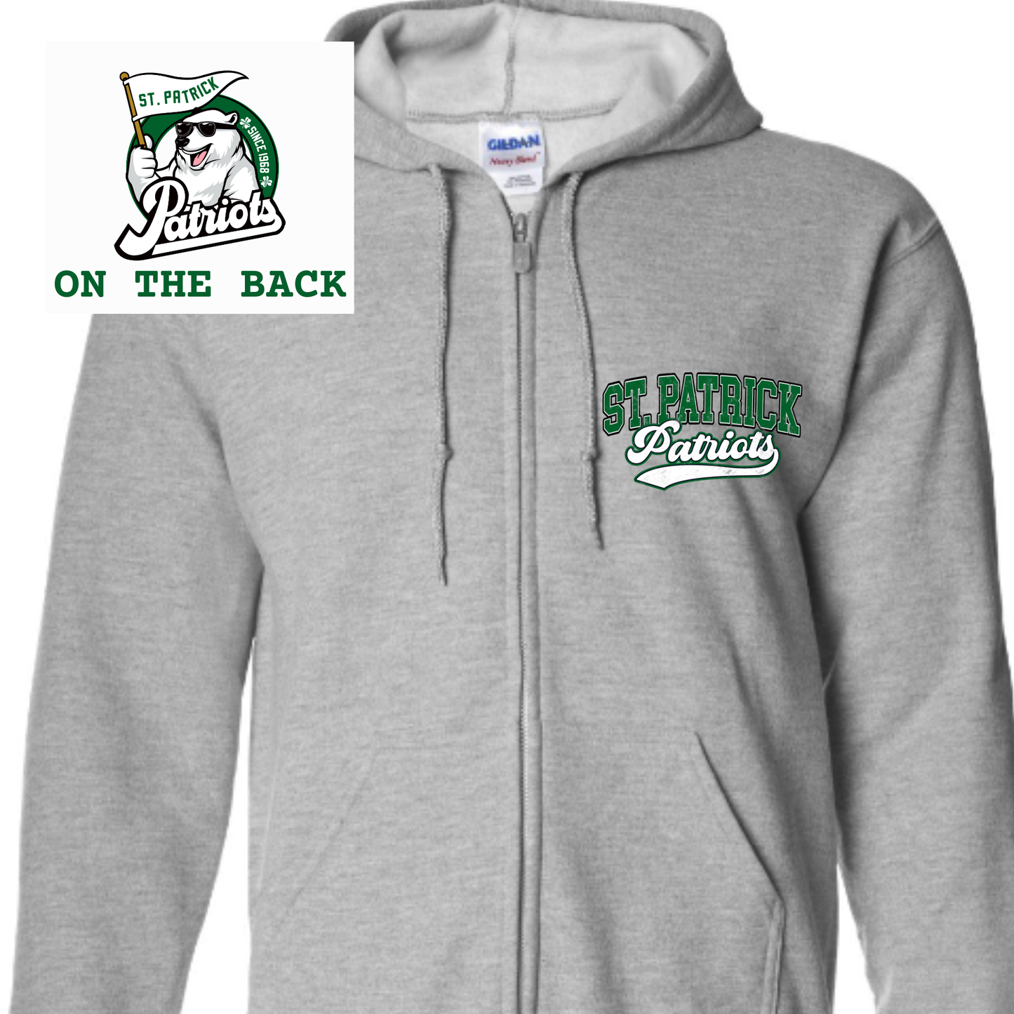 St Patrick's - Zippered Hoodie - Student & Parents