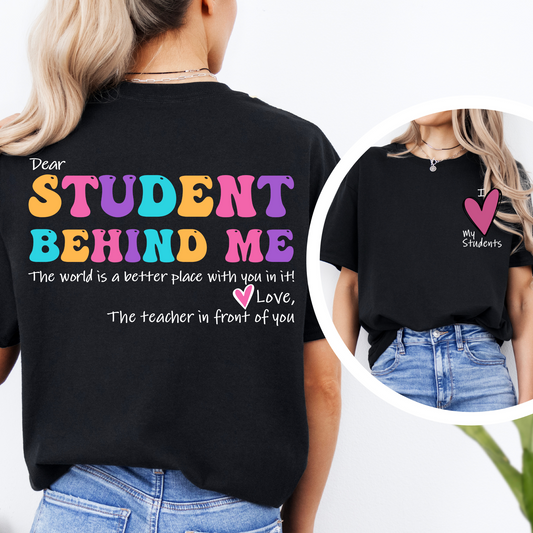 Dear student behind me